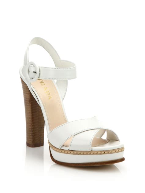 white sandals prada|Prada platform sandals outlet.